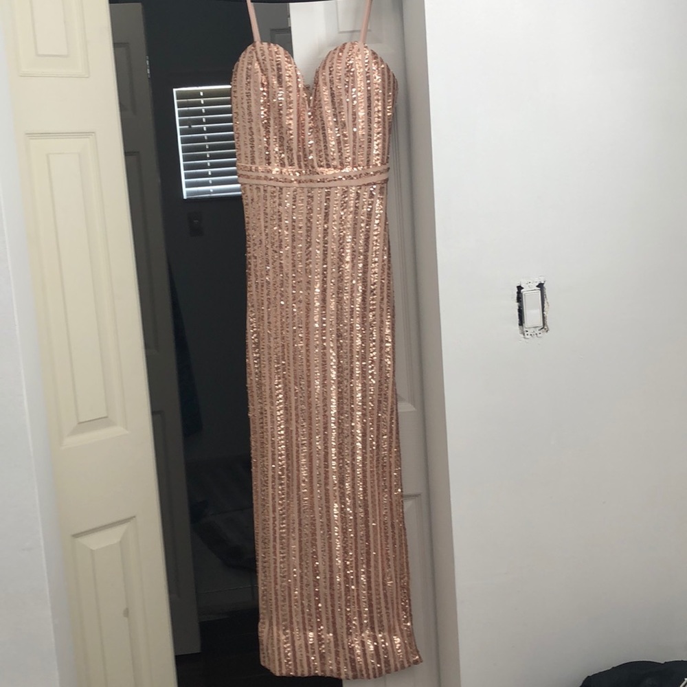 Formal dress bought at a boutique.